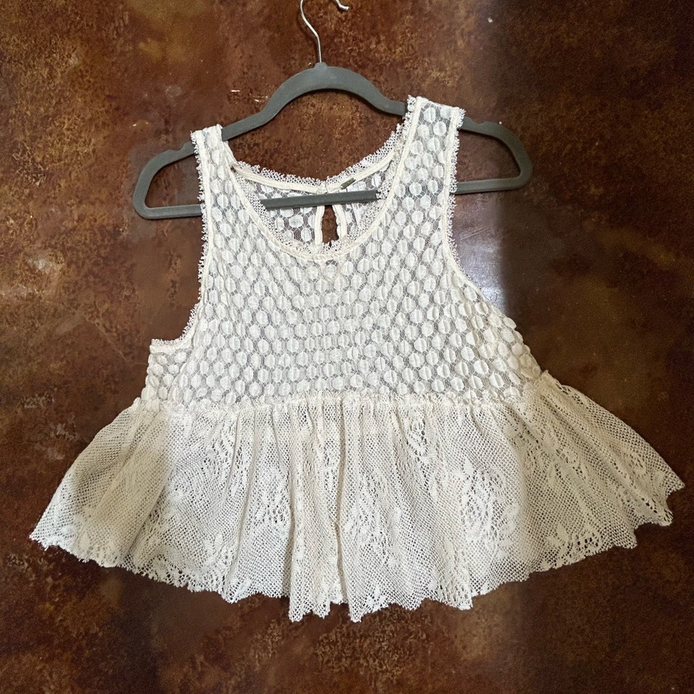 Lace free people top